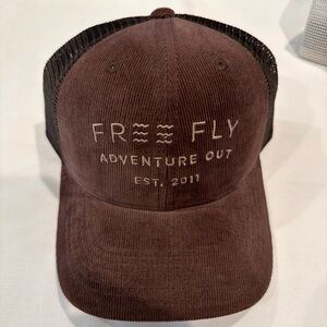 New Free Fly Hat  Brown trucker SnapBack Corduroy
Review photos for detail.